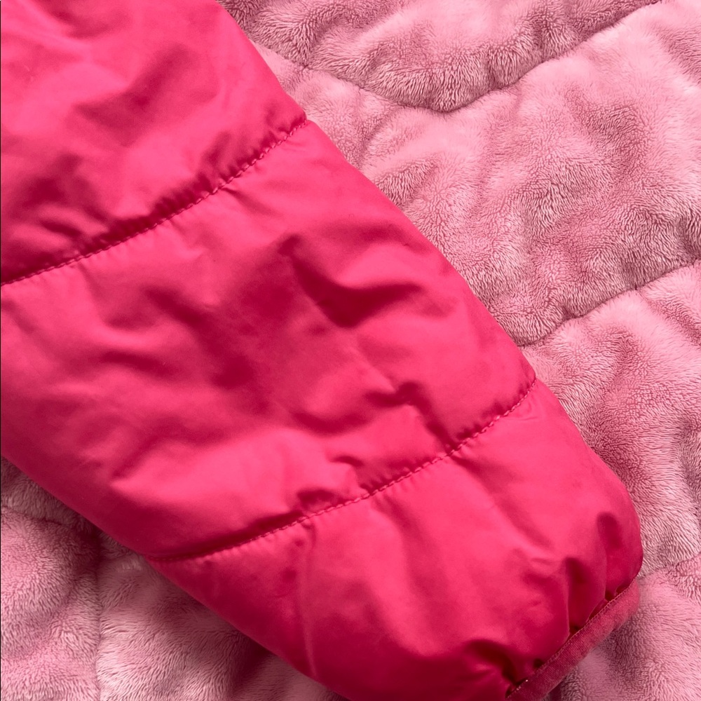 The North Face Reversable Fuzzy Pink Toddler Jacket 2T - Picture 7 of 8